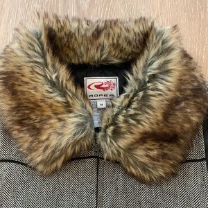 Roper Women’s Vest M Faux Fur Collar